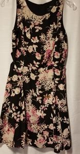 Aqua floral mini dress